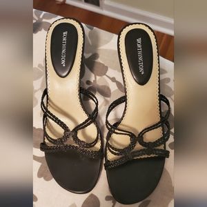 Worthington Jennifer brown heeled sandals, size 7.5M